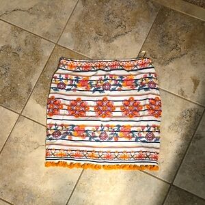 THML Multicolor Embroidered Mini Skirt